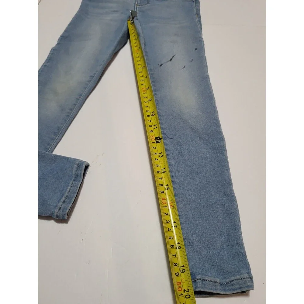 ​Childrens Place Girls Size 6/7 Skinny Jean Leggings Denim Adj Waist Medium Wash